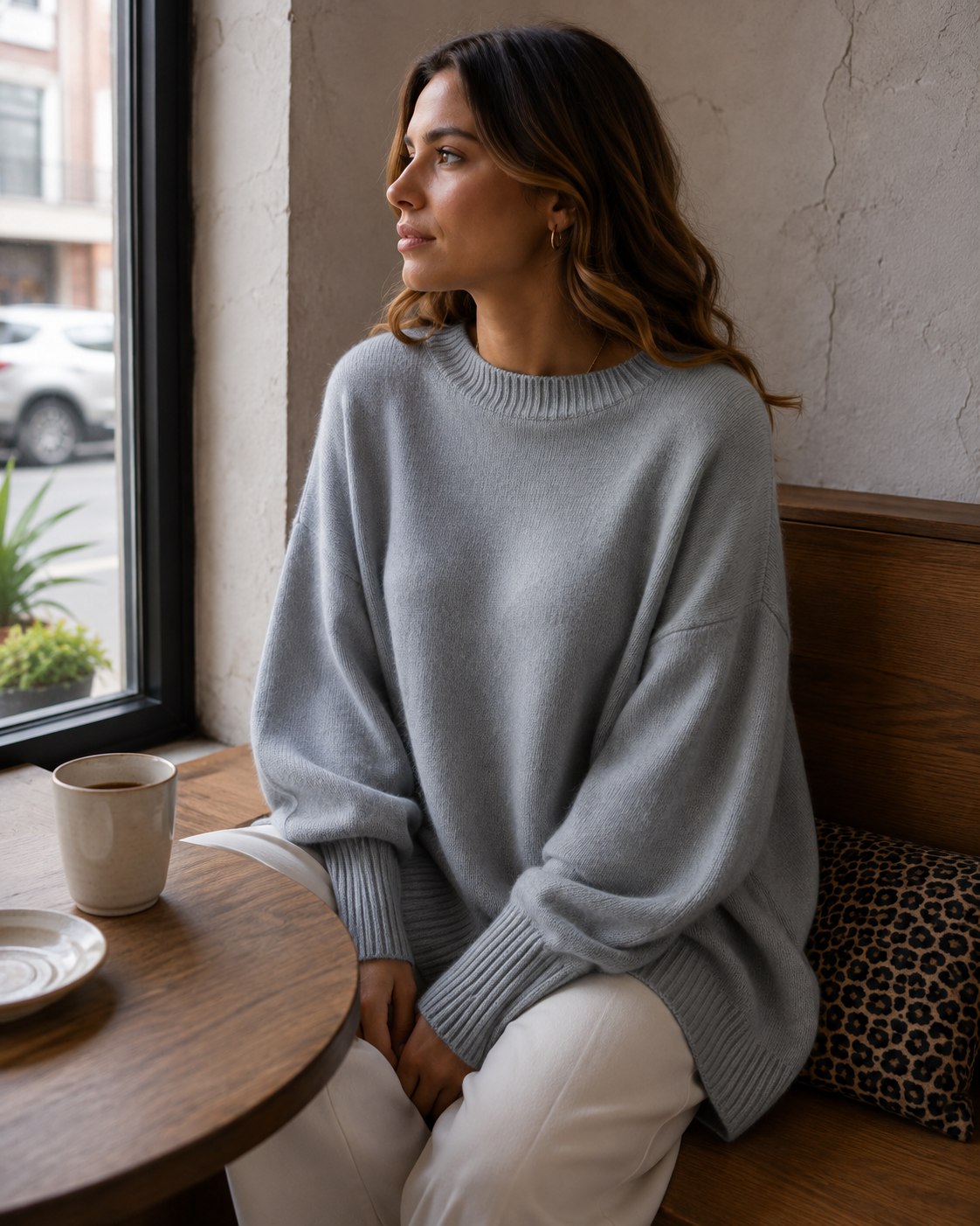Poncho Maglione Donna | Maniche a Pipistrello e Orlo Asimmetrico 2