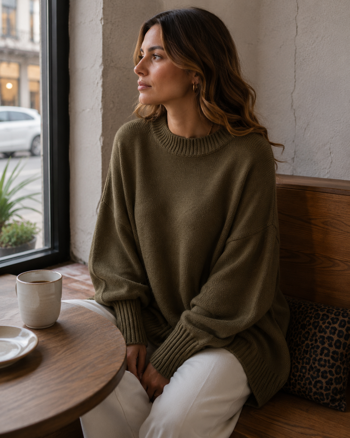 Poncho Maglione Donna | Maniche a Pipistrello e Orlo Asimmetrico 4