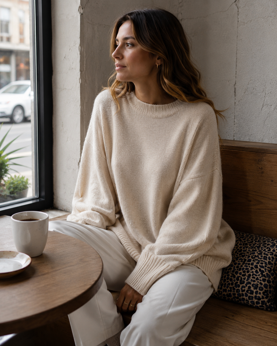 Poncho Maglione Donna | Maniche a Pipistrello e Orlo Asimmetrico 1