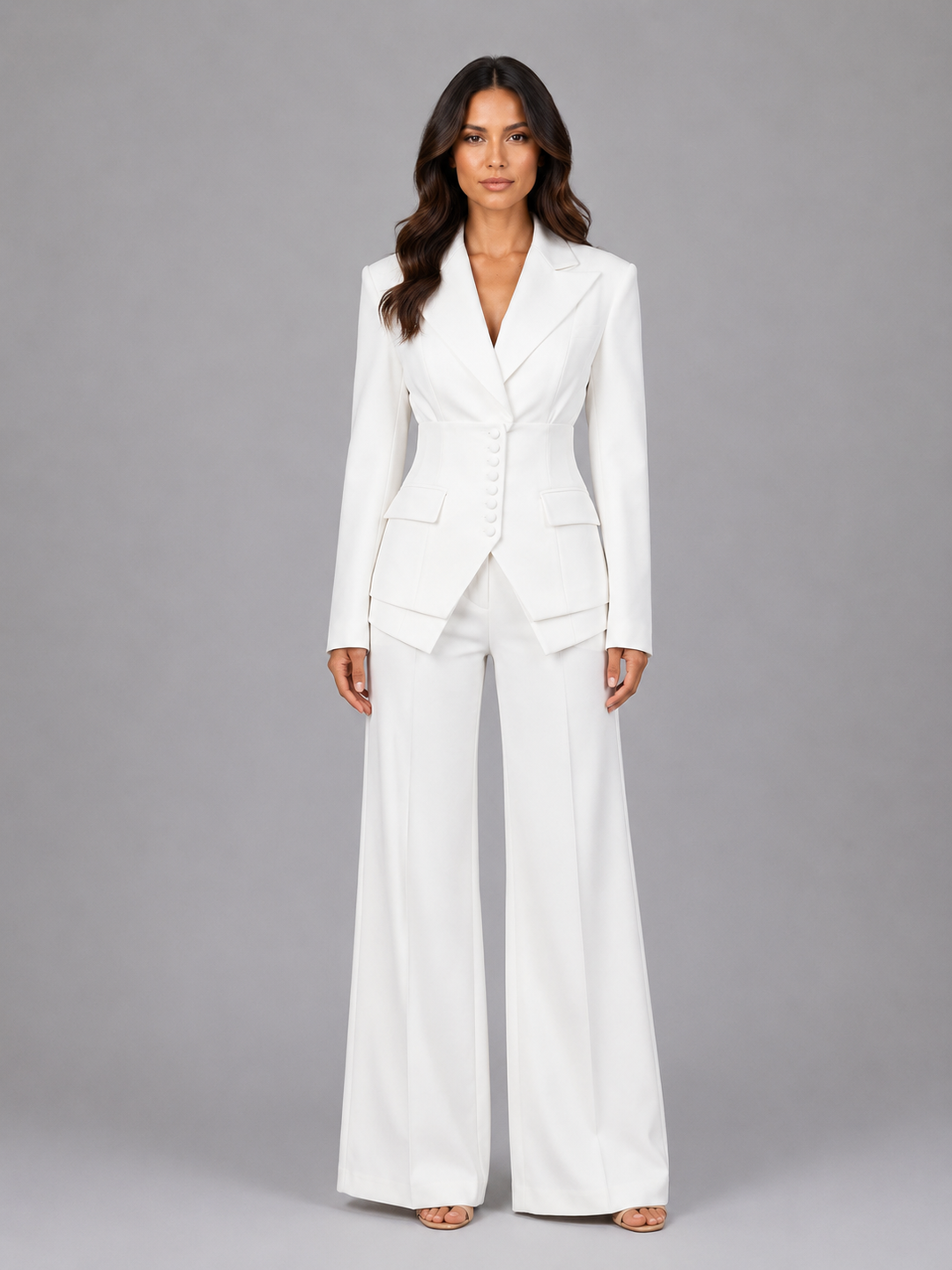 Tailleur Donna Tre Pezzi | Vita Scolpita e Fluidità 4