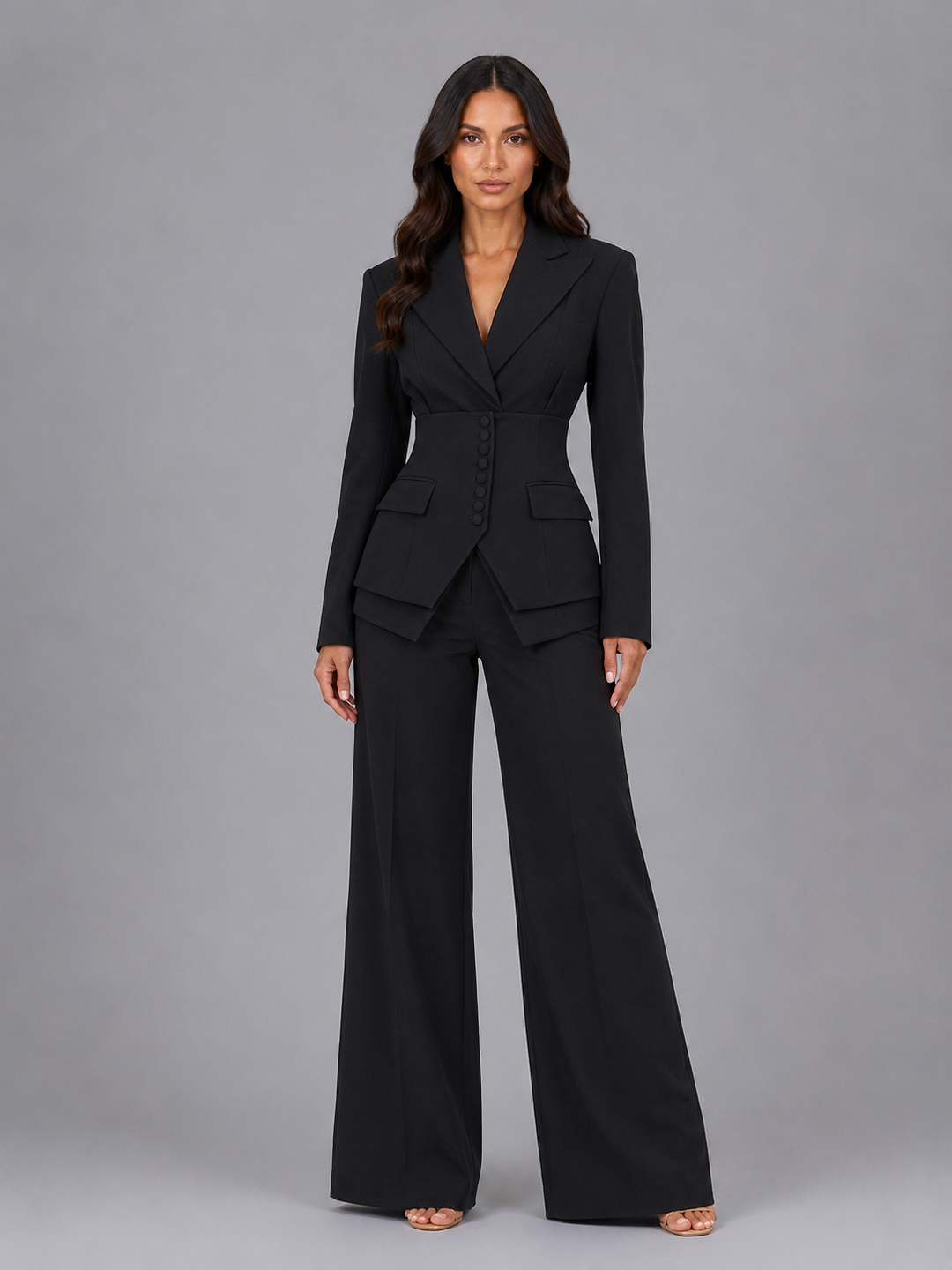Tailleur Donna Tre Pezzi | Vita Scolpita e Fluidità 7