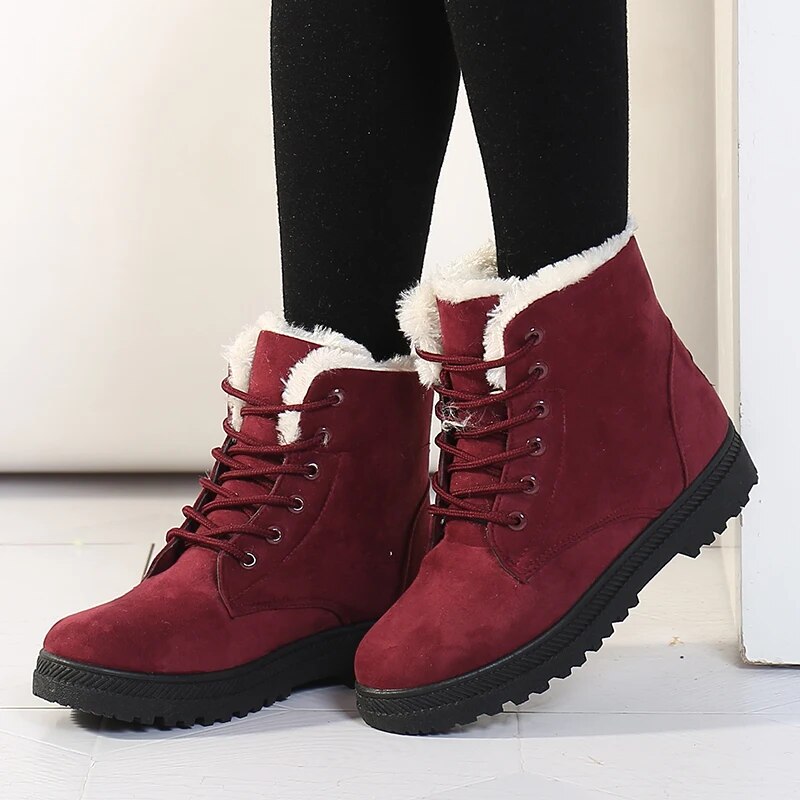 Cozy Short Ankle Boots for Women – Stylish &amp; Warm for Winter