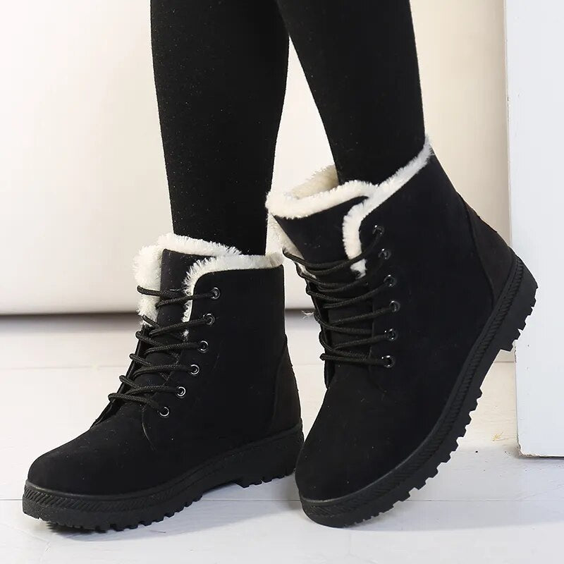 Cozy Short Ankle Boots for Women – Stylish &amp; Warm for Winter