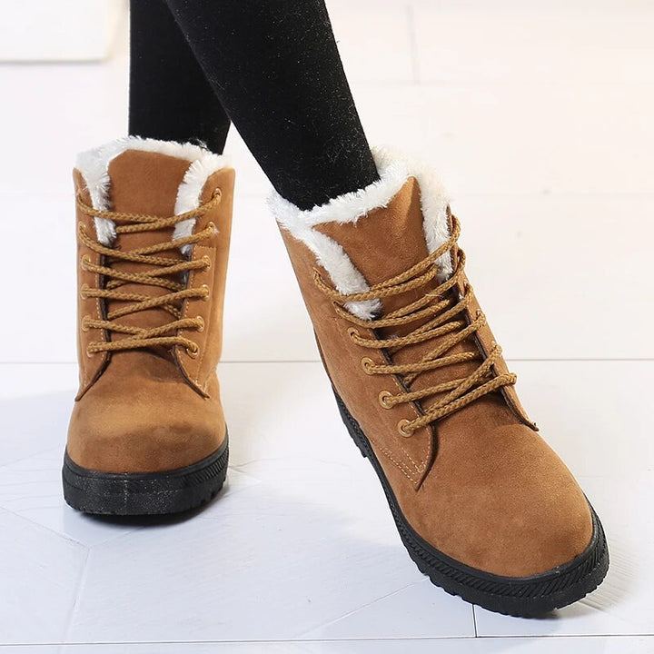 Cozy Short Ankle Boots for Women – Stylish &amp; Warm for Winter