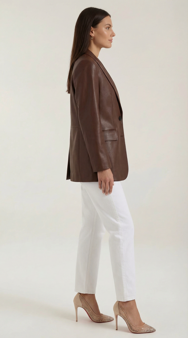 Blazer Donna Oversize | Effetto Lucido Strutturato 7