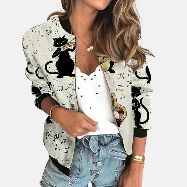 Vintage-Inspired Bomber Jacket for Women – Classic &amp; Versatile-Caliboot