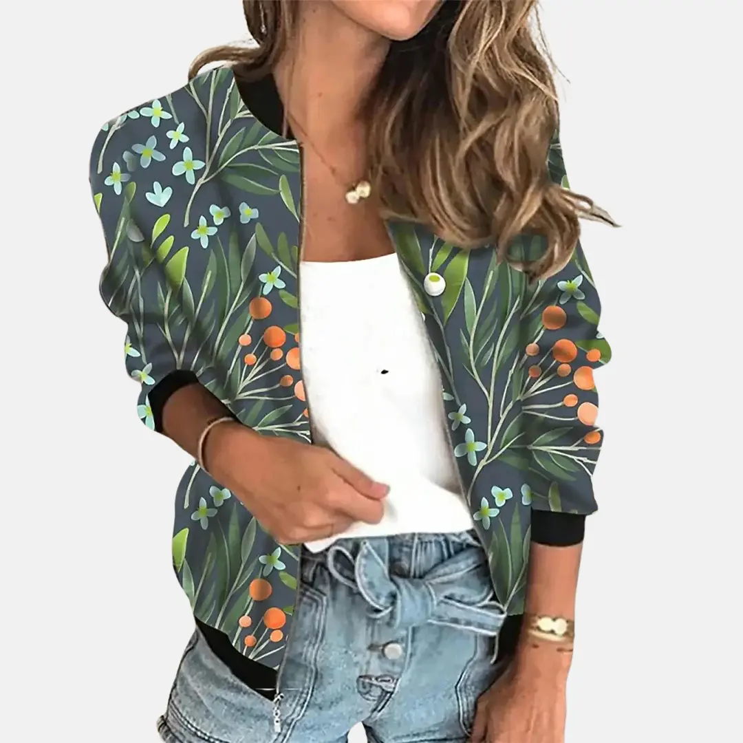 Vintage-Inspired Bomber Jacket for Women – Classic &amp; Versatile-Caliboot