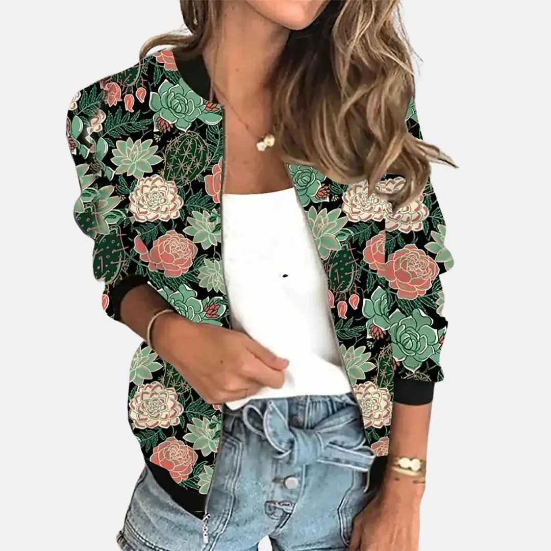 Vintage-Inspired Bomber Jacket for Women – Classic &amp; Versatile-Caliboot