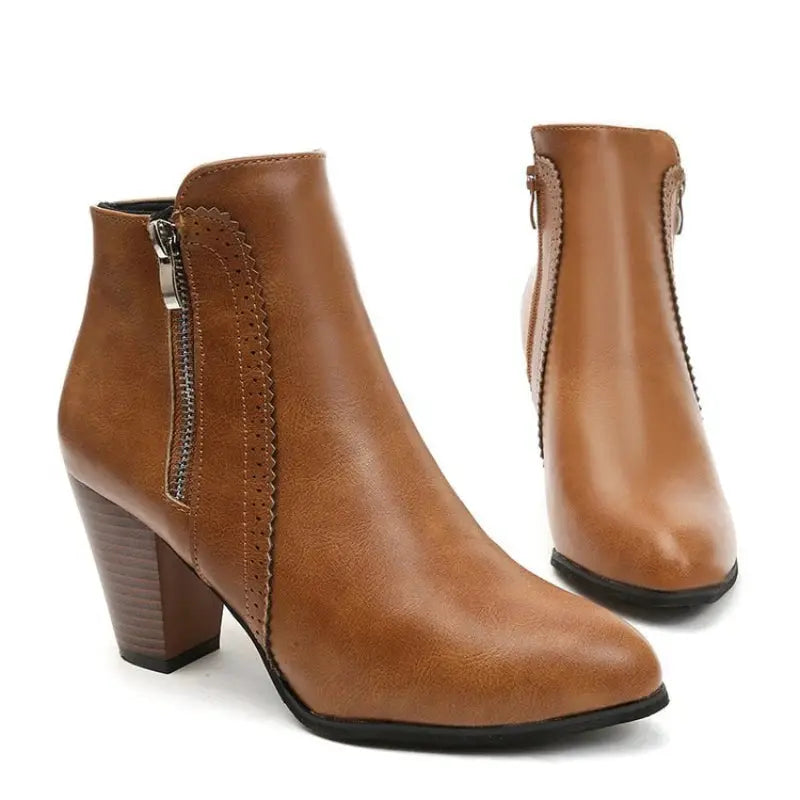 Coarse Heeled Fashion Boots for Women – Stylish &amp; Comfortable