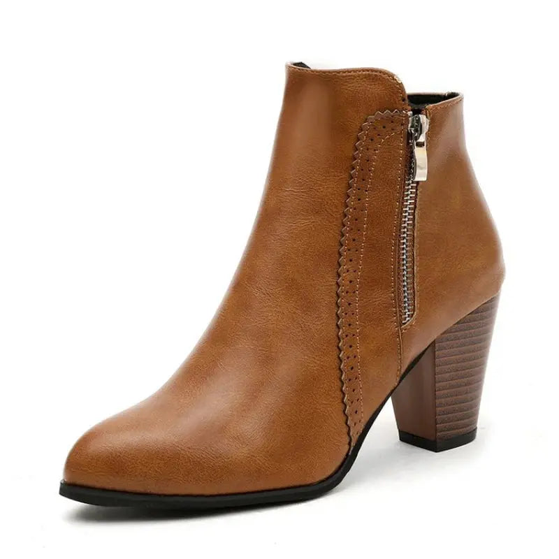 Coarse Heeled Fashion Boots for Women – Stylish &amp; Comfortable