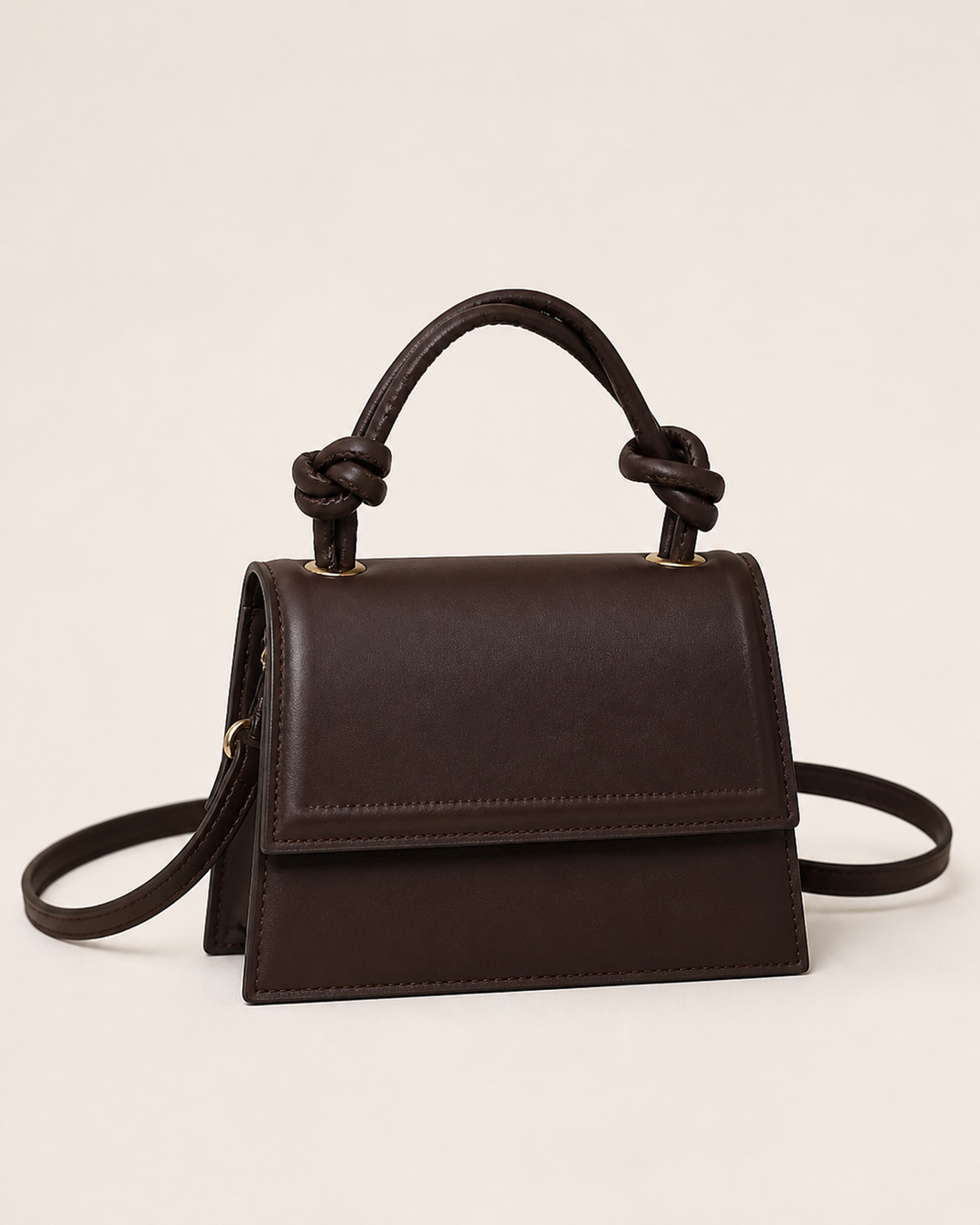 Women's Crossbody Bag | Knotted Handle & Flap Closure