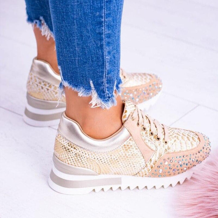 Embossed Fashion Sneakers for Women – Chic &amp; Comfortable Style