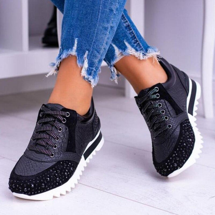 Embossed Fashion Sneakers for Women – Chic &amp; Comfortable Style