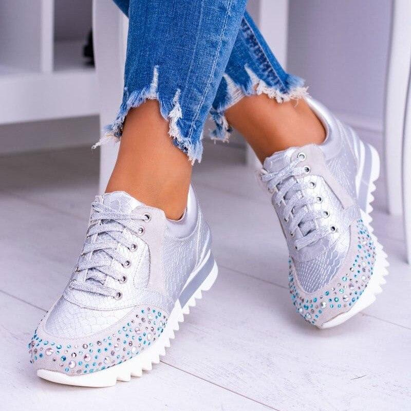 Embossed Fashion Sneakers for Women – Chic &amp; Comfortable Style