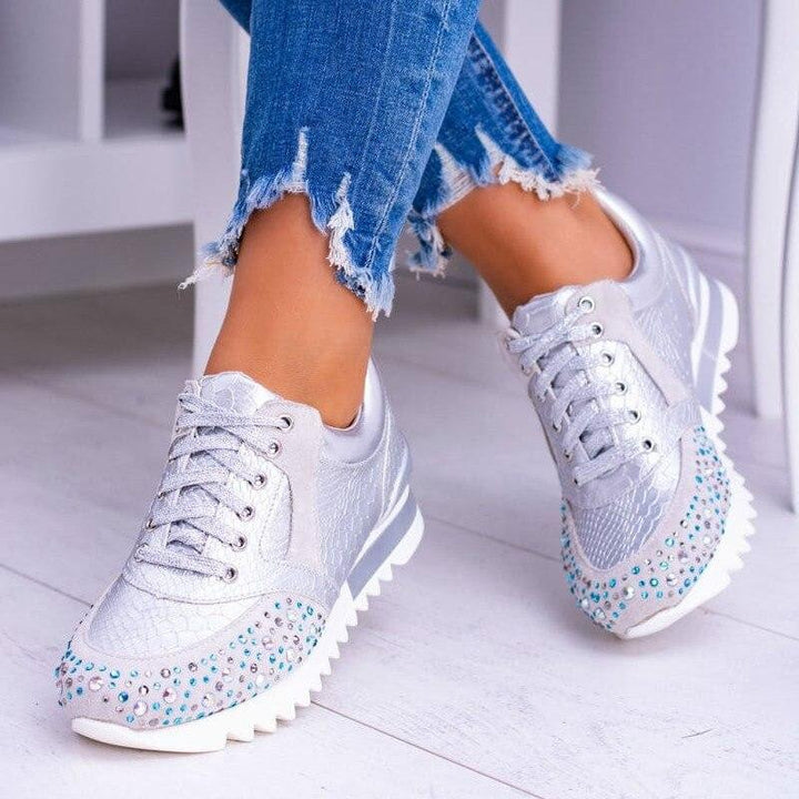 Embossed Fashion Sneakers for Women – Chic &amp; Comfortable Style