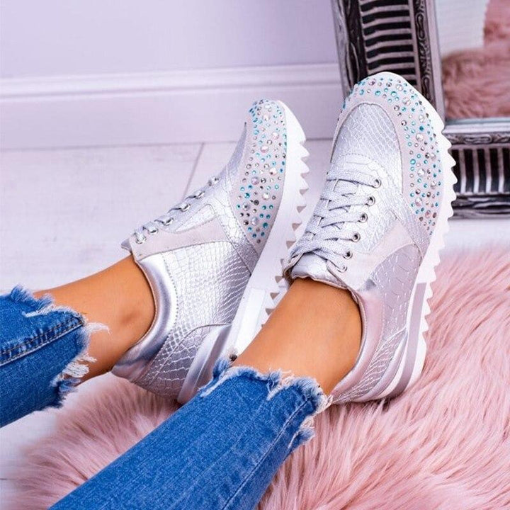 Embossed Fashion Sneakers for Women – Chic &amp; Comfortable Style