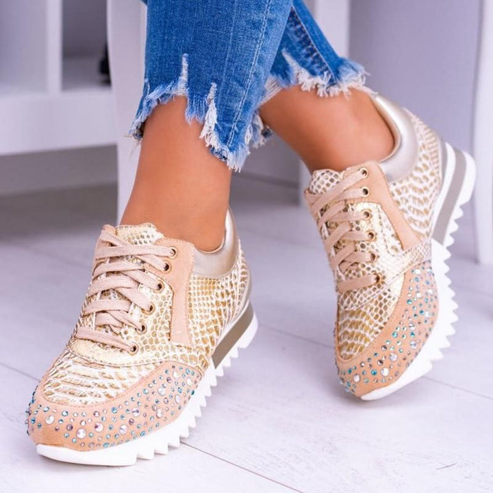 Embossed Fashion Sneakers for Women – Chic &amp; Comfortable Style