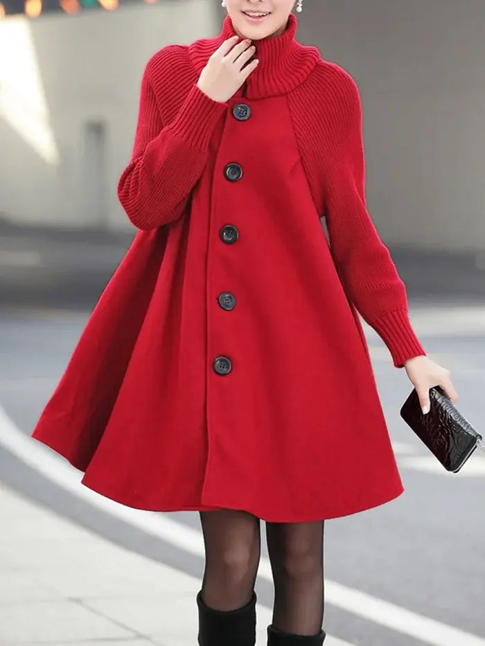 High Neck Black Trench Coat for Women – Elegant &amp; Versatile Style 9