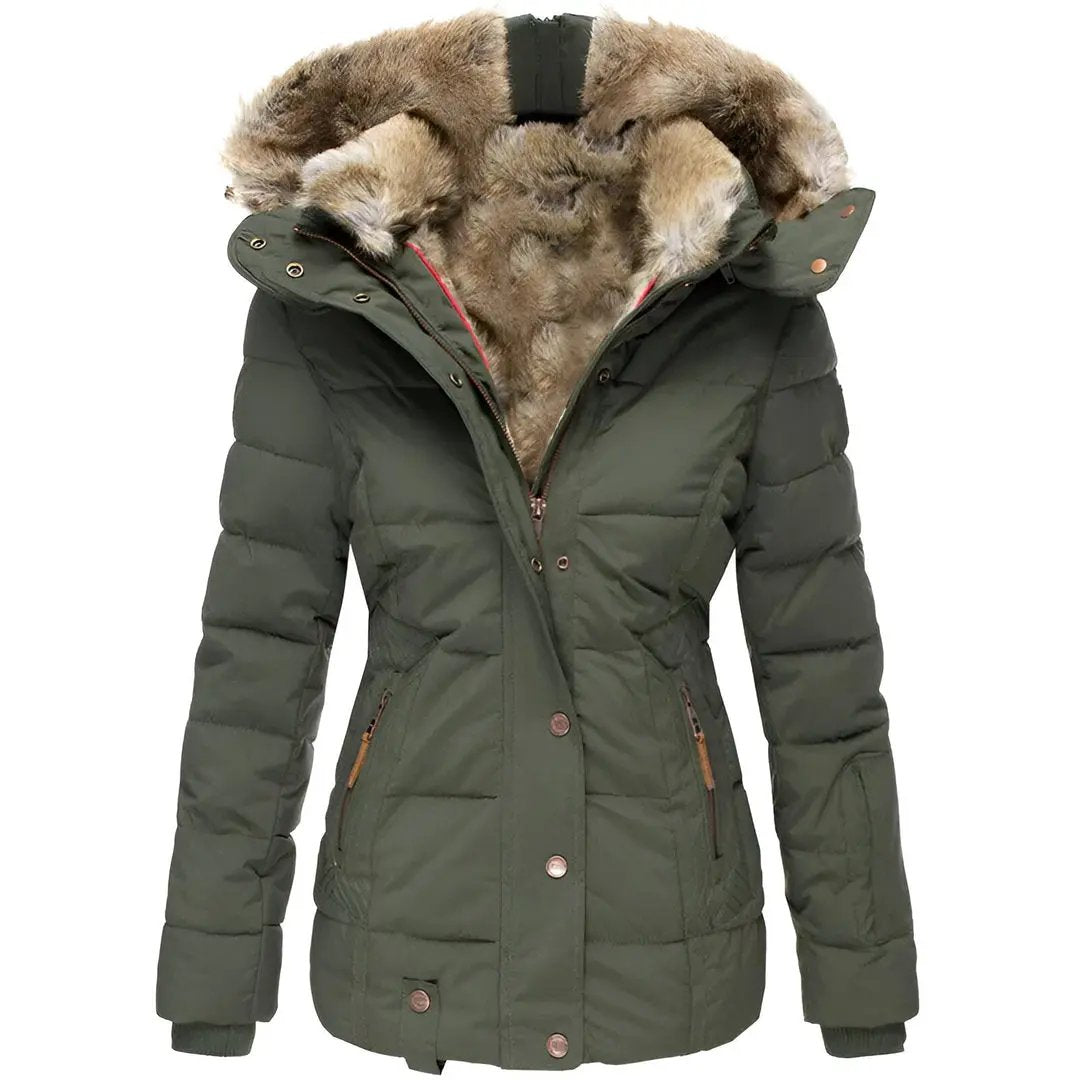 Hooded Puffer Jacket for Women – Stylish &amp; Insulating-Caliboot