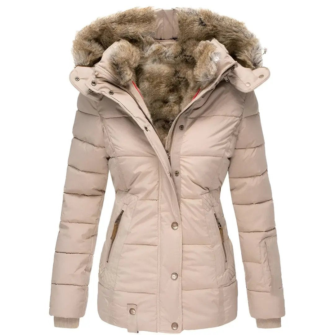 Hooded Puffer Jacket for Women – Stylish &amp; Insulating-Caliboot