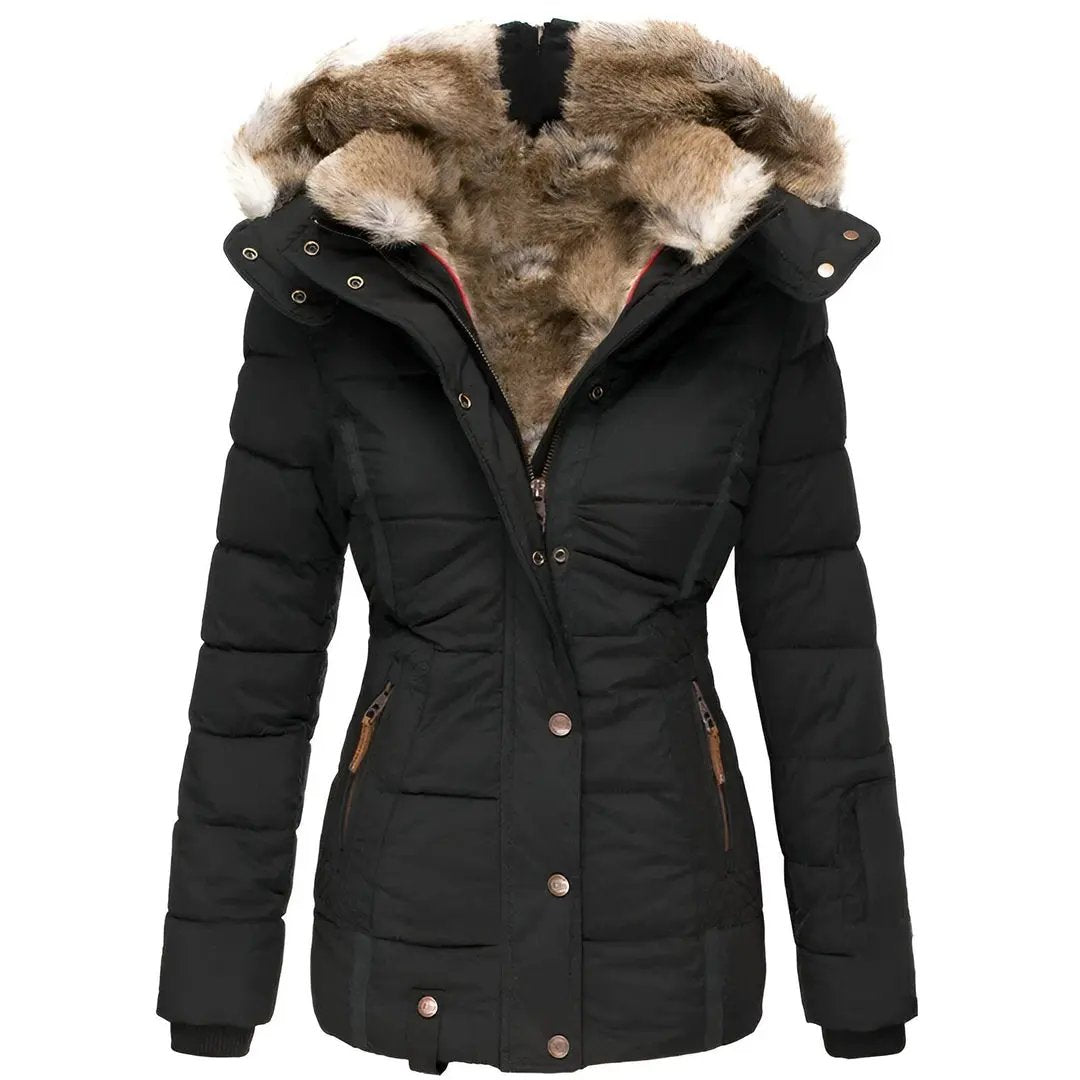Hooded Puffer Jacket for Women – Stylish &amp; Insulating-Caliboot