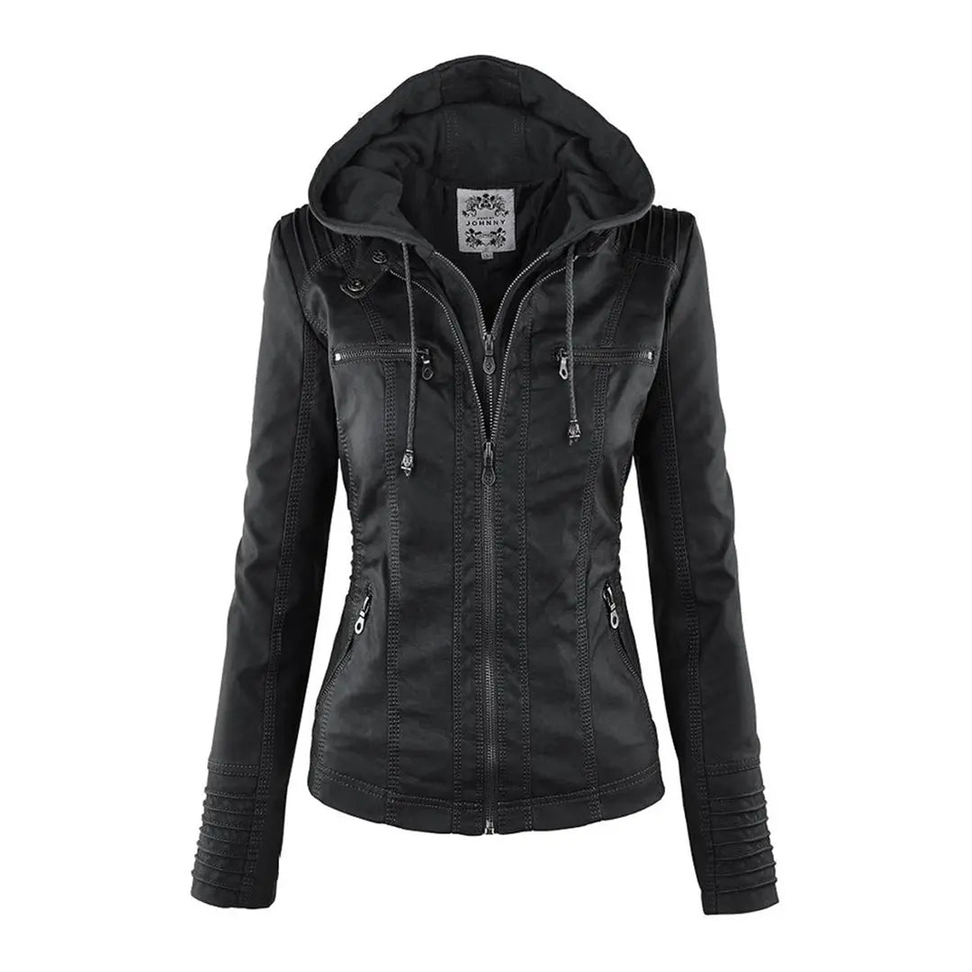 Weatherproof Leather Jacket for Women – Stylish &amp; Functional Design 9