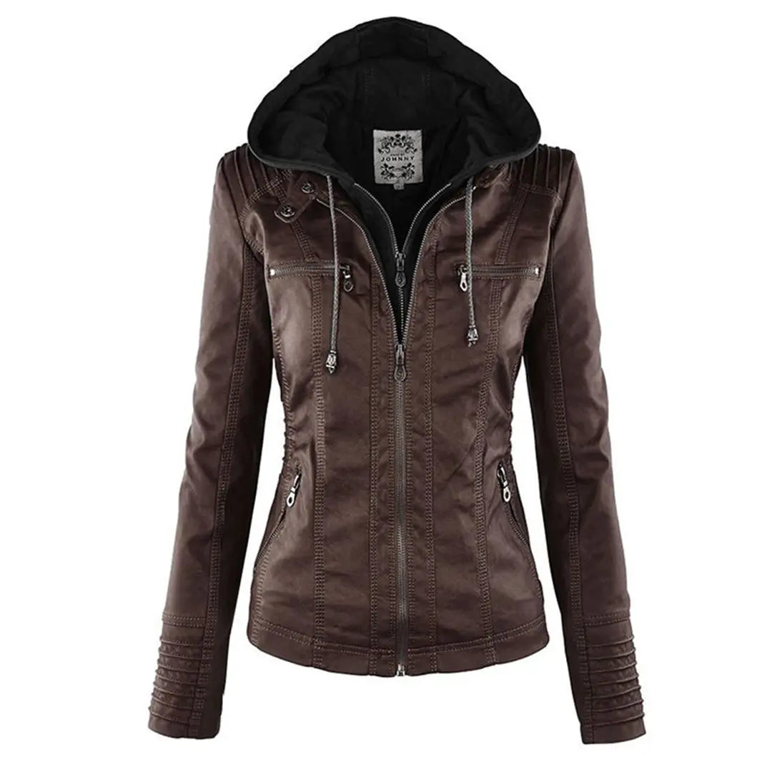 Weatherproof Leather Jacket for Women – Stylish &amp; Functional Design 10