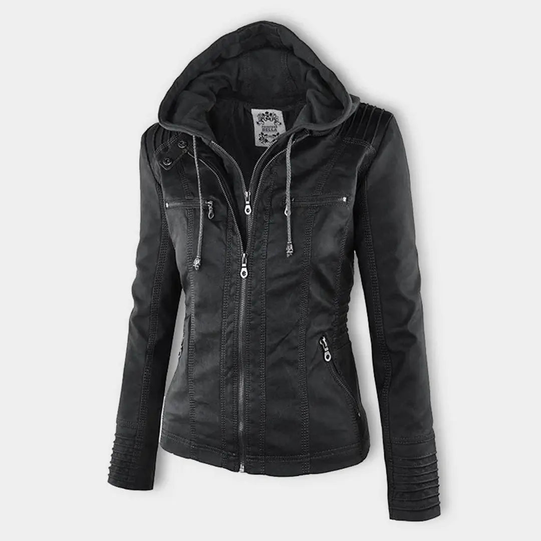 Weatherproof Leather Jacket for Women – Stylish &amp; Functional Design 3