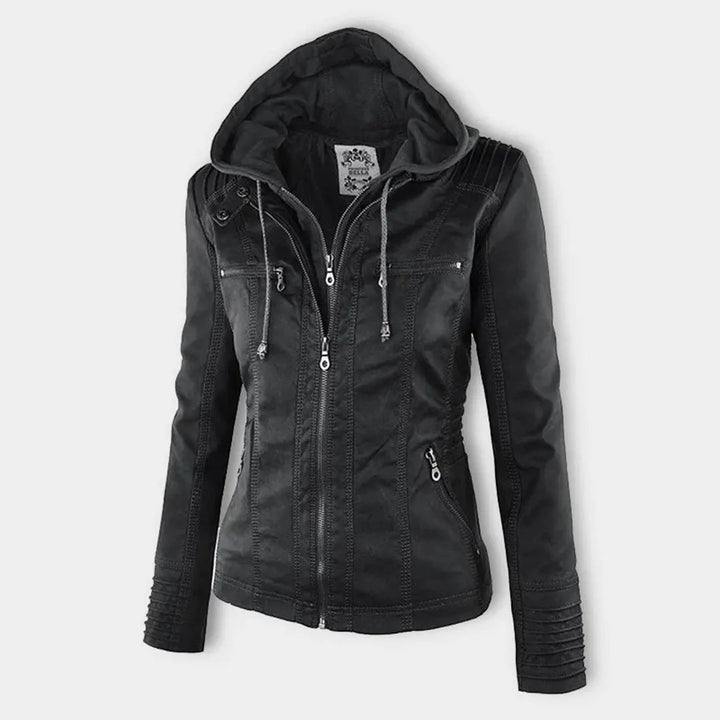 Weatherproof Leather Jacket for Women – Stylish &amp; Functional Design 3