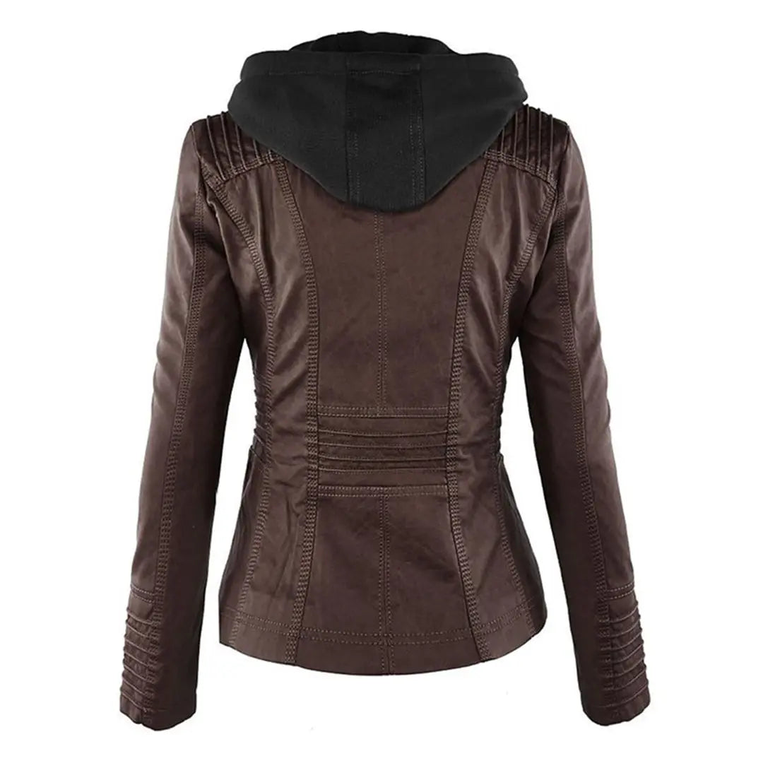 Weatherproof Leather Jacket for Women – Stylish &amp; Functional Design 7
