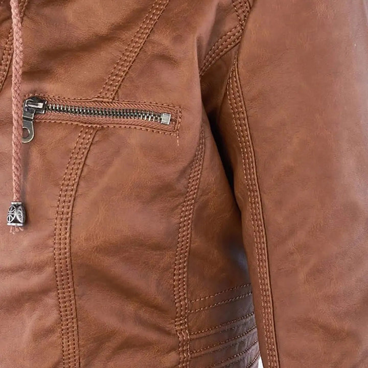 Weatherproof Leather Jacket for Women – Stylish &amp; Functional Design 8