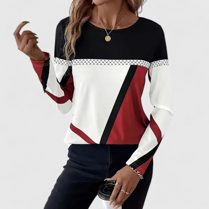 Women's Jumper | Printed Pattern & Round Neckline