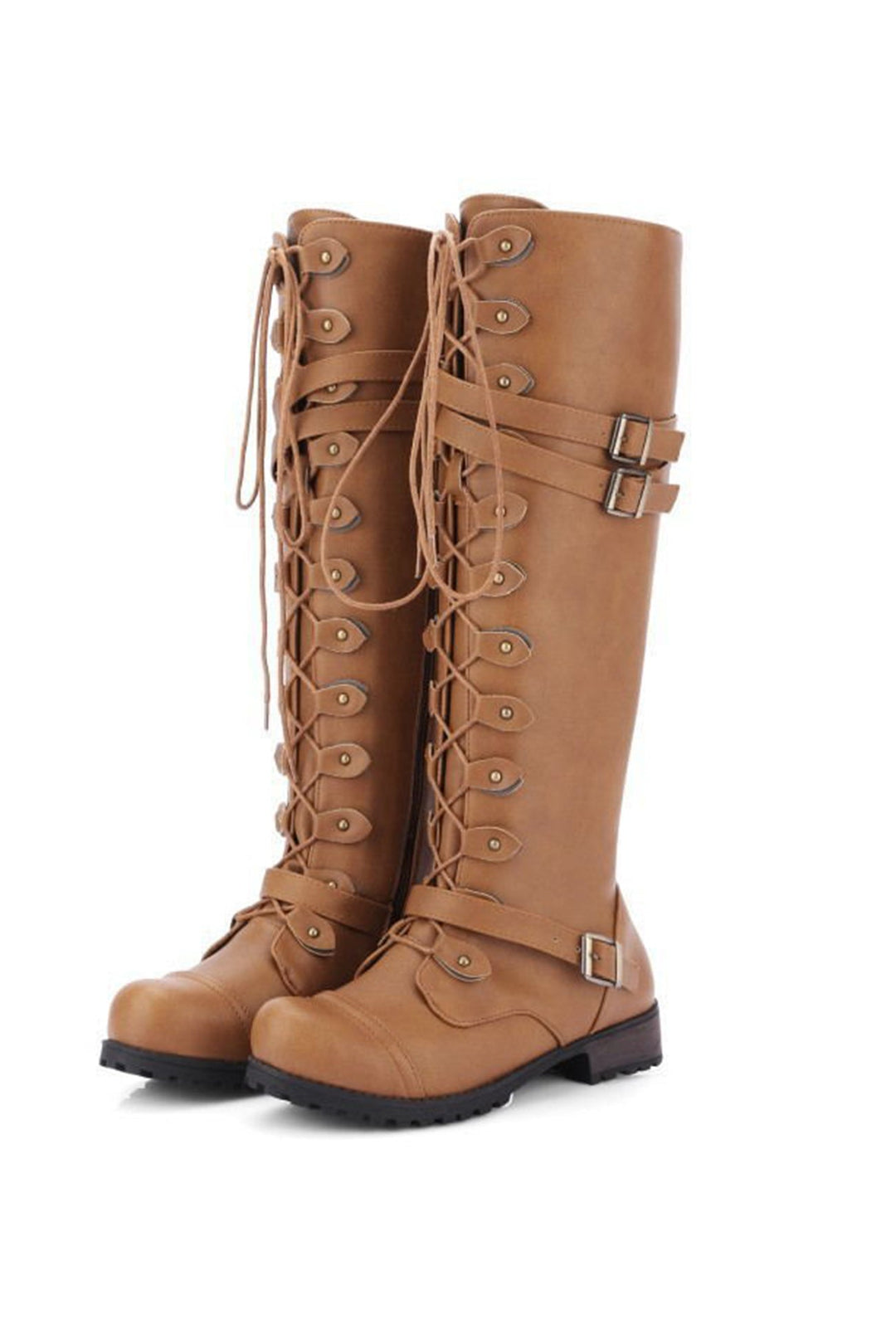 Round-Toe Black Knee High Boots for Women – Bold &amp; Edgy Style