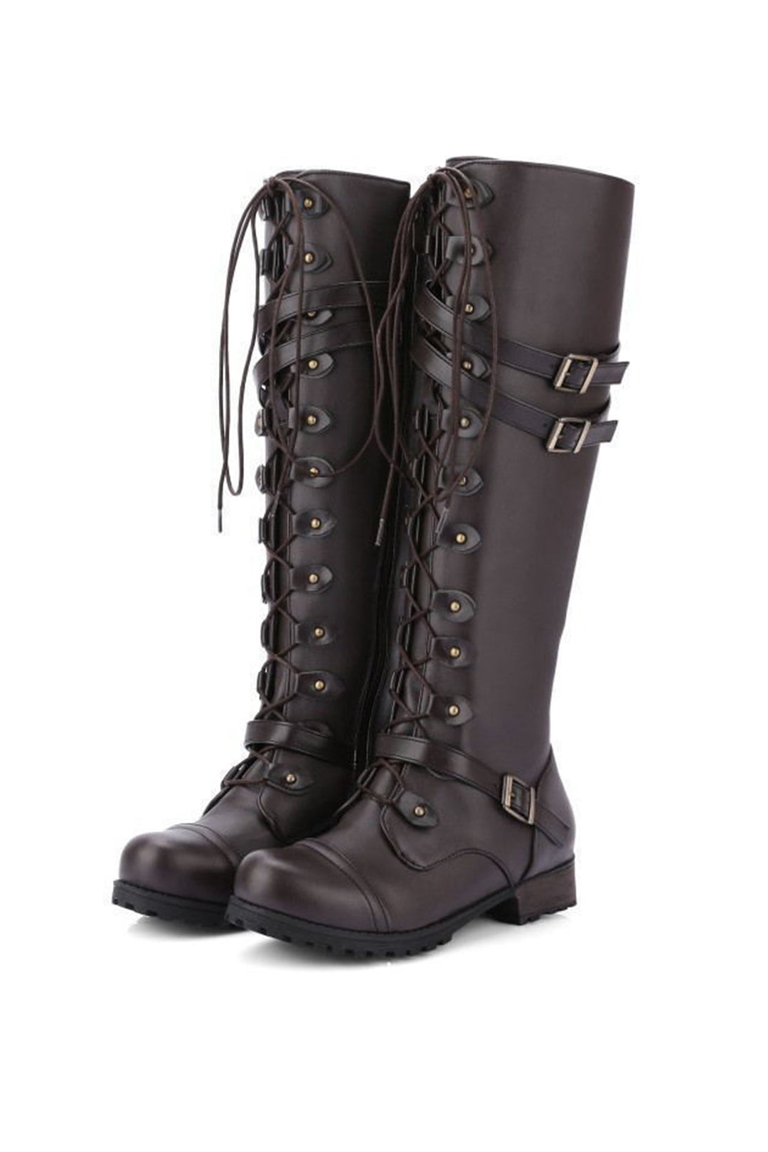 Round-Toe Black Knee High Boots for Women – Bold &amp; Edgy Style
