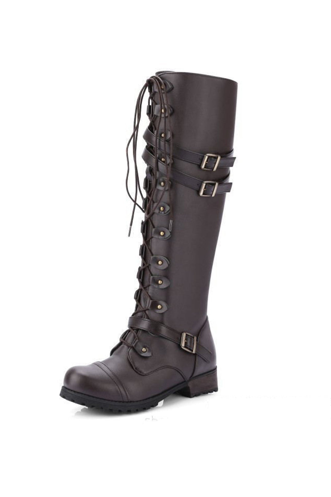 Round-Toe Black Knee High Boots for Women – Bold &amp; Edgy Style