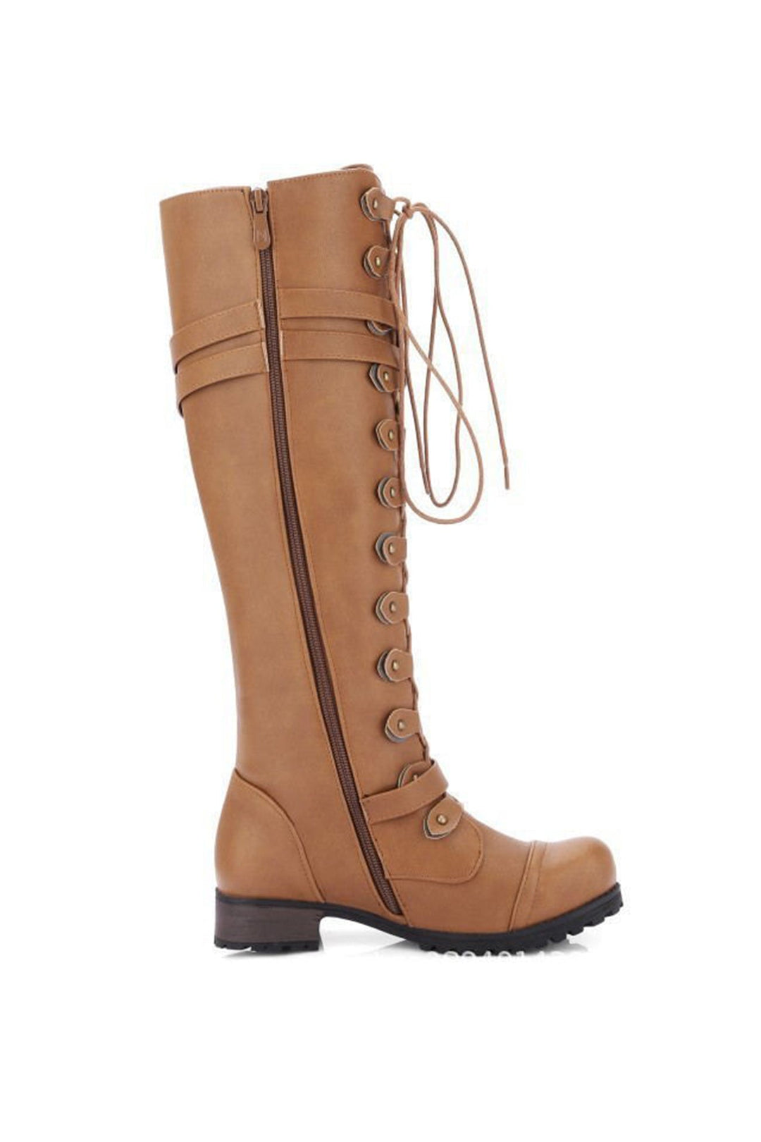 Round-Toe Black Knee High Boots for Women – Bold &amp; Edgy Style