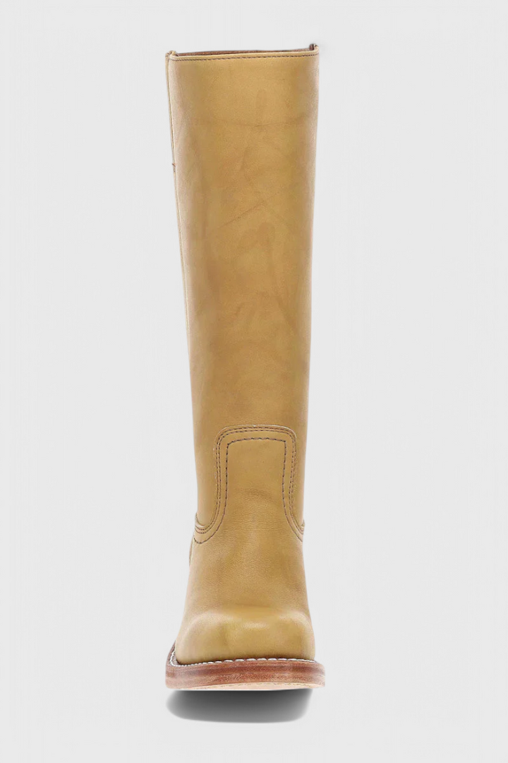 Ella | Women’s Leather Knee-High Boots with Heels Caliboot