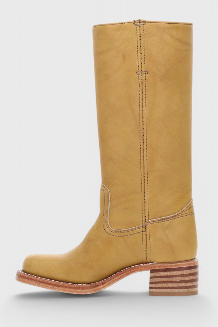 Ella | Women’s Leather Knee-High Boots with Heels Caliboot