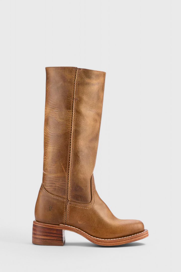 Ella | Women’s Leather Knee-High Boots with Heels Caliboot