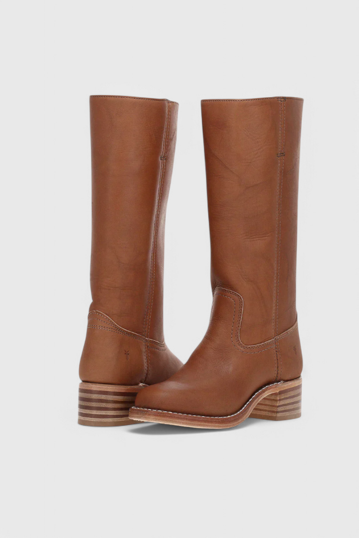 Ella | Women’s Leather Knee-High Boots with Heels Caliboot