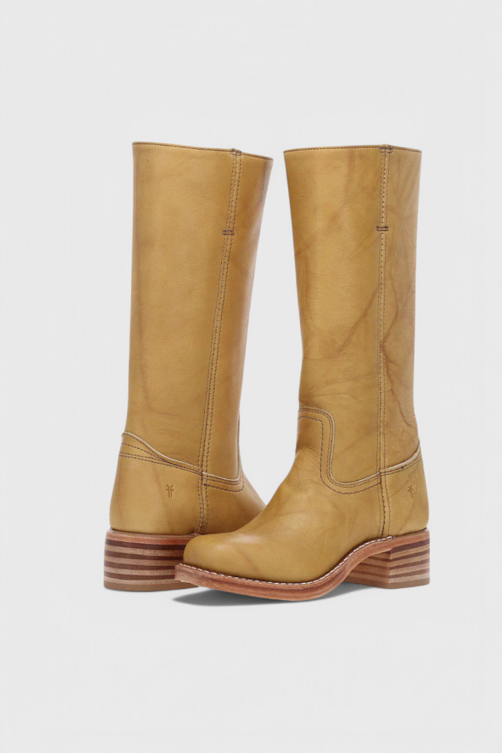 Ella | Women’s Leather Knee-High Boots with Heels Caliboot
