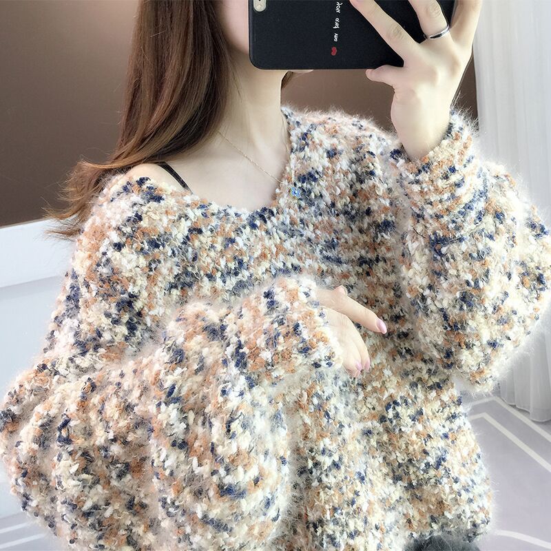 Women's Knitted Sweater | V-Neck & Casual Style