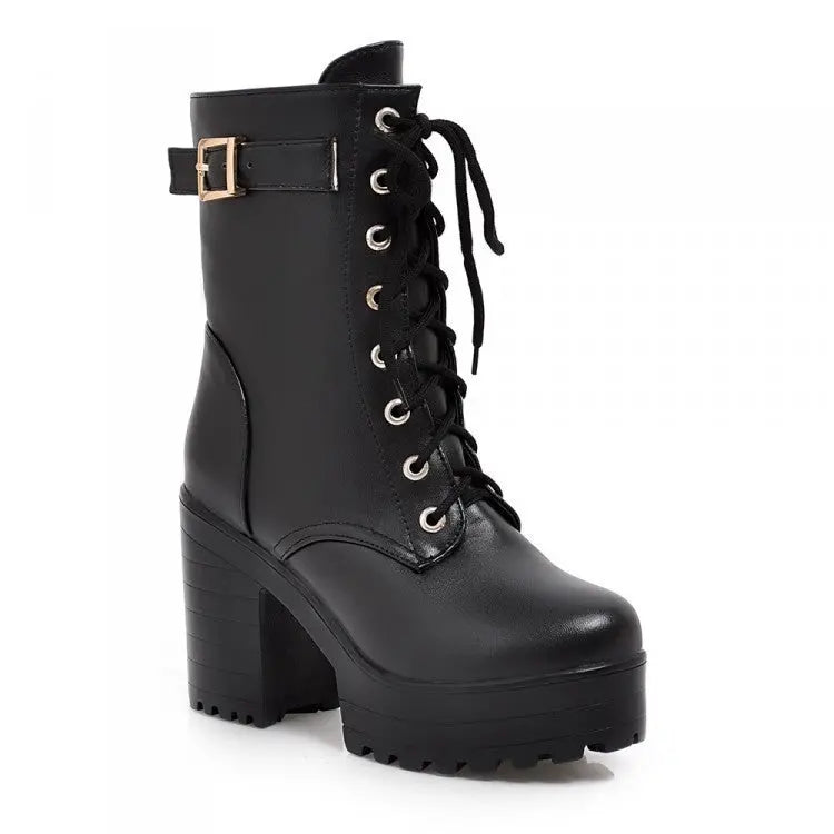 Lace-Up Ankle Boots for Women – Bold &amp; Stylish