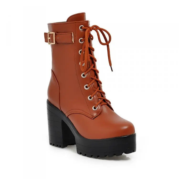 Lace-Up Ankle Boots for Women – Bold &amp; Stylish