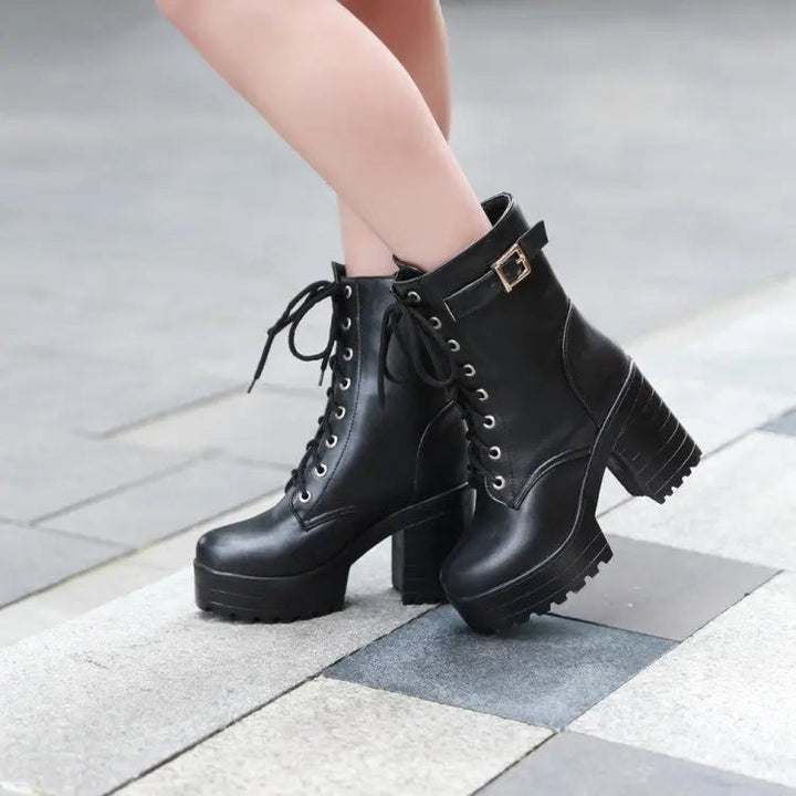 Lace-Up Ankle Boots for Women – Bold &amp; Stylish
