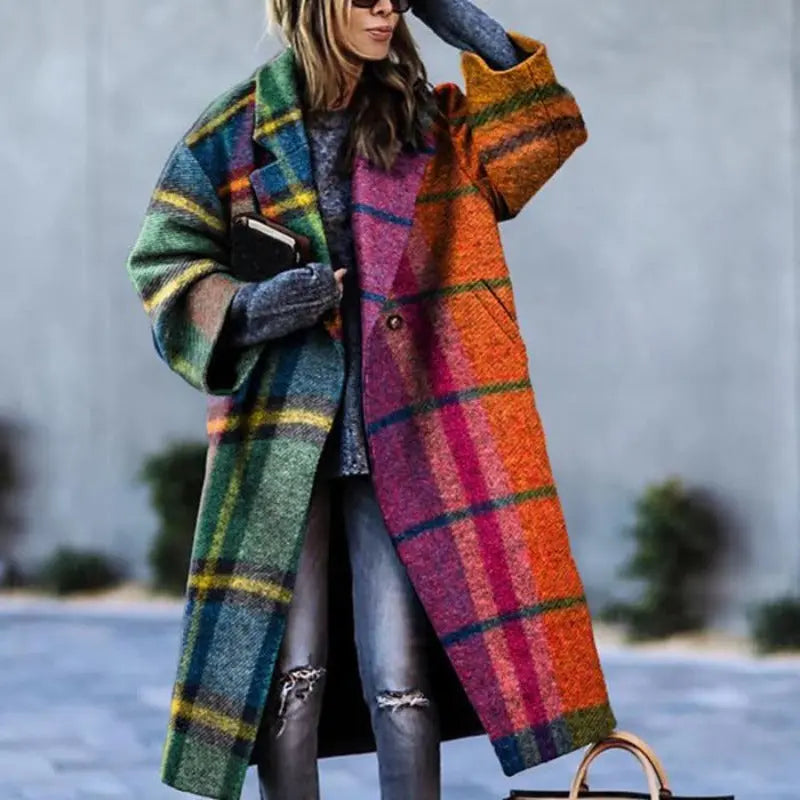 Women's Long Trench Coat | Relaxed Fit & Cosy Warmth