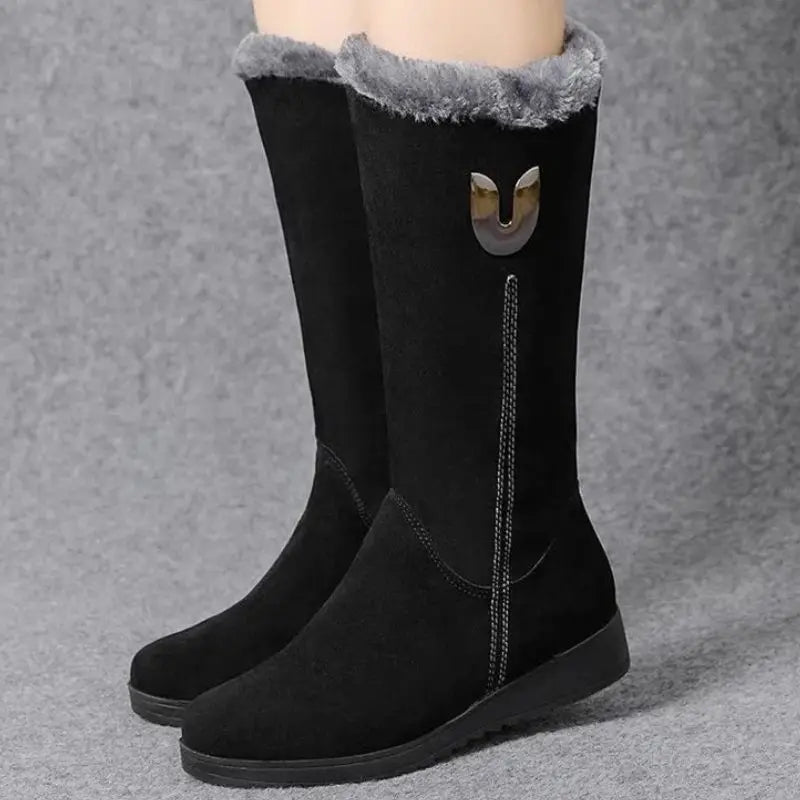Mid-Calf Suede Boots for Women – Stylish &amp; Warm