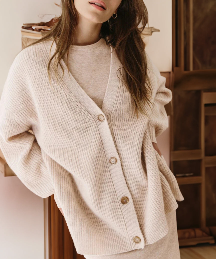 Evelyn | Women’s Winter Knit Casual Button Up  Cardigan Caliboot
