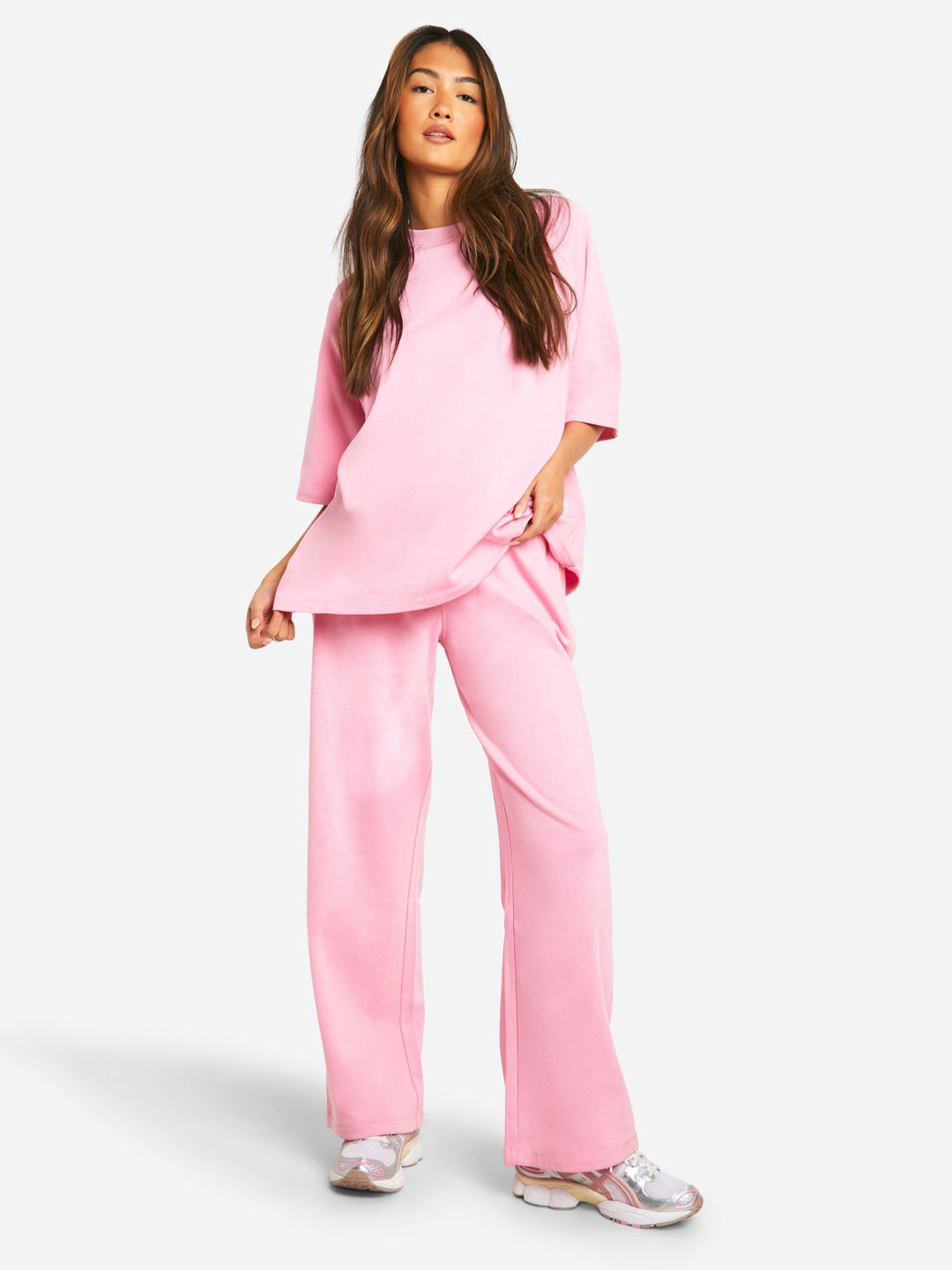 Dames Oversized Lounge Set – Losvallende Pasvorm met Comfortabel Design Roze / XS - AIDA LENA