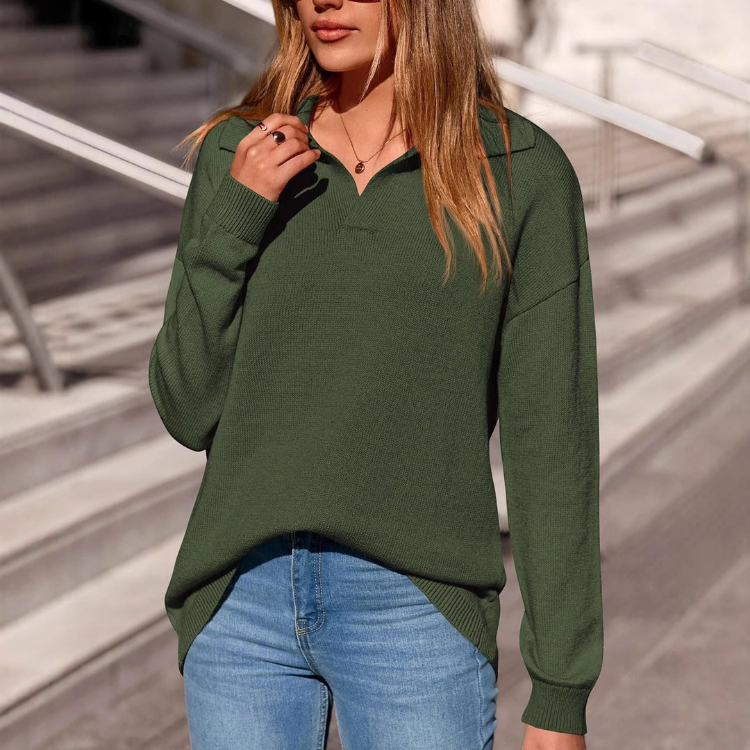 Women's Polo Sweater | Relaxed Fit & All-Day Comfort